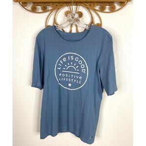 Life is Good Women's Crusher tee Blue L